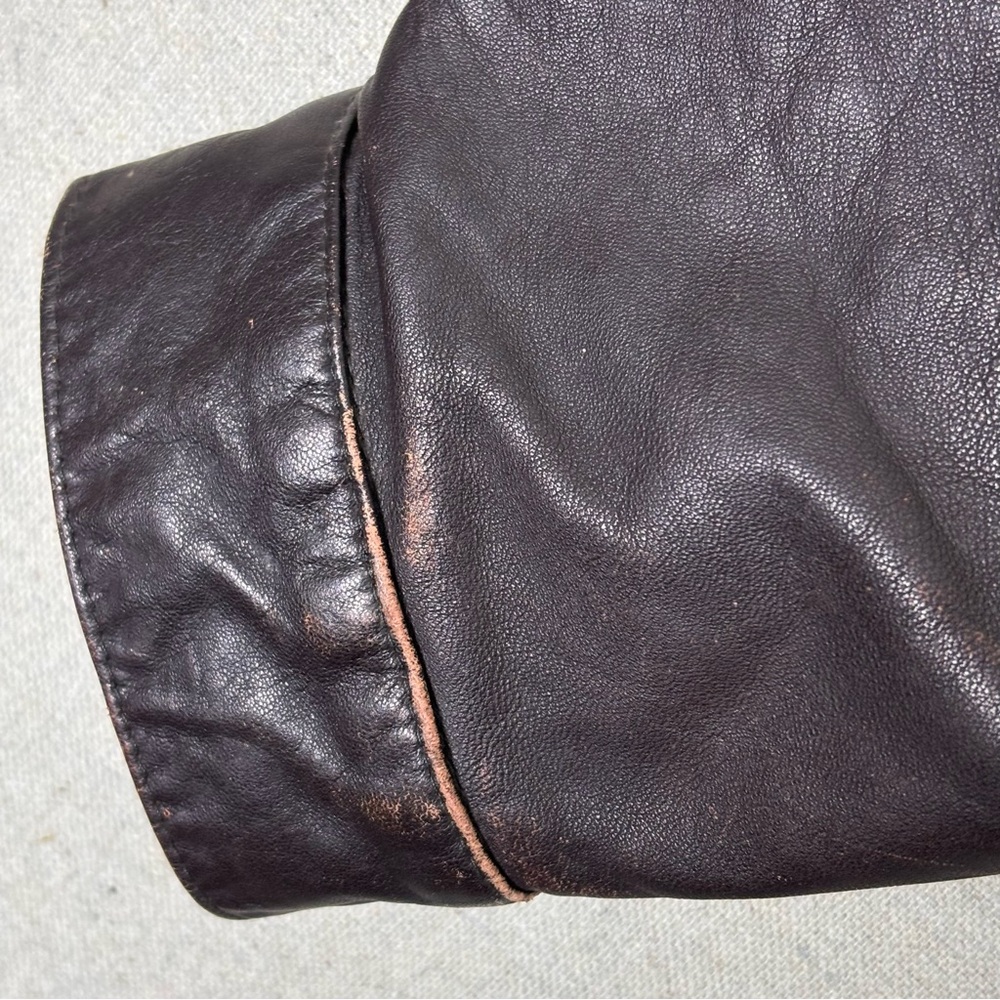 Vintage Scuola del Cuoio Firenze Italy Dark Academia Soft Brown Leather Jacket - Picture 6 of 12